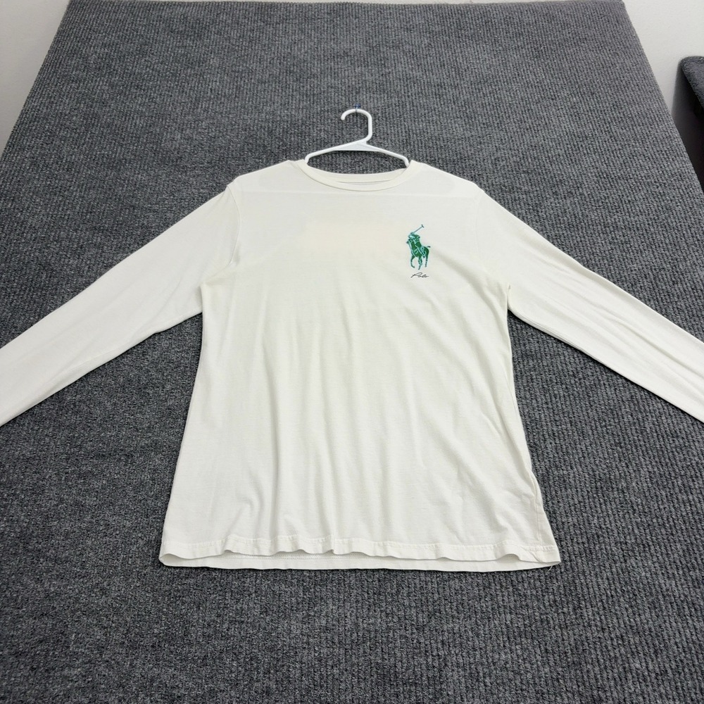 Polo Ralph Lauren T Shirt Boys XL White Cotton Rainbow Big Pony Graphic Preppy